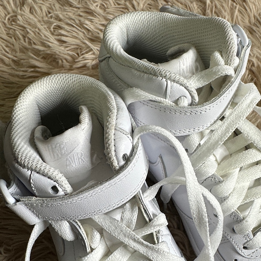 Nike AF1 White High-Top Sneakers with Strap - Picture 16 of 16